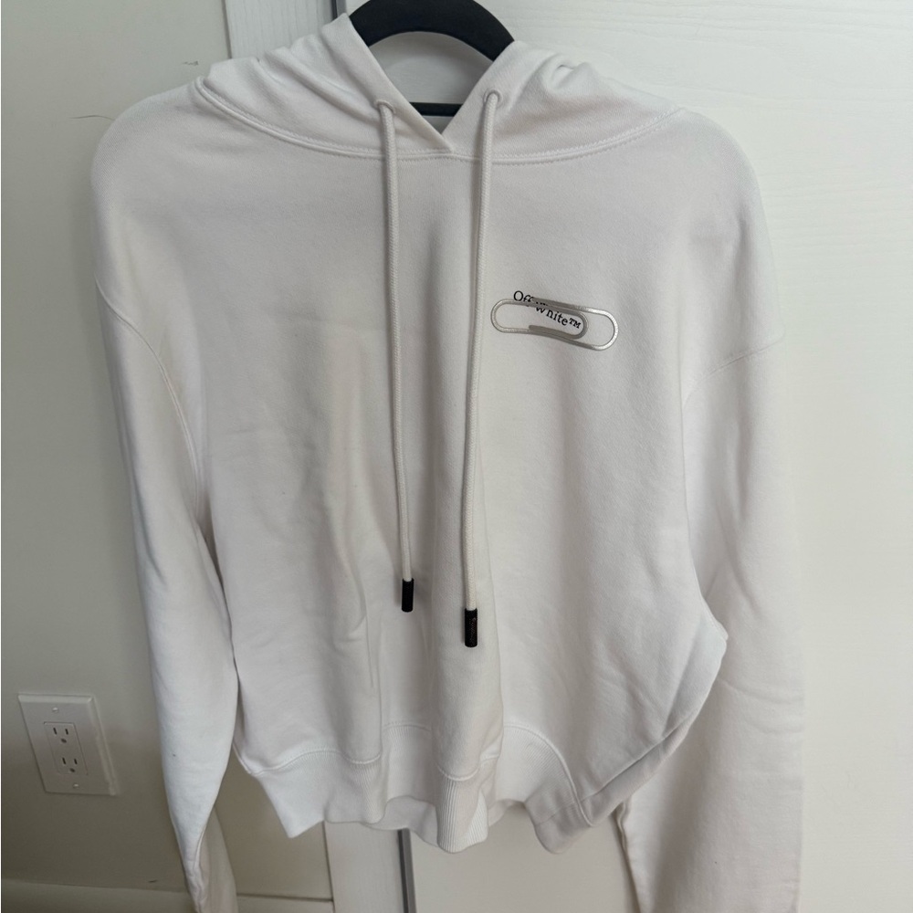 Off-White Hoodie with Safety Pin Logo
